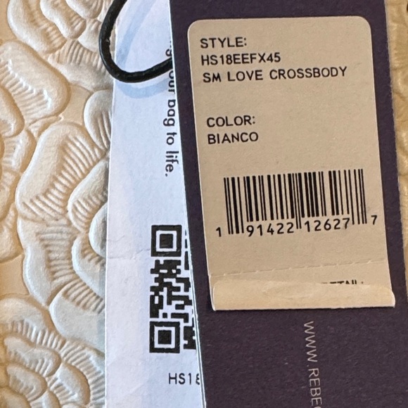 Rebecca Minkoff Love Crossbody White Floral Embossed NWT - Picture 13 of 14